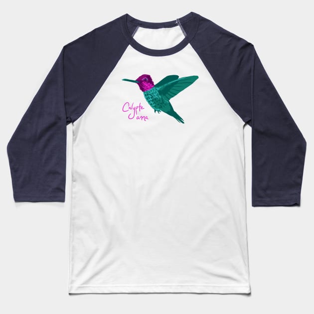 Anna's Hummingbird Baseball T-Shirt by Meganopteryx